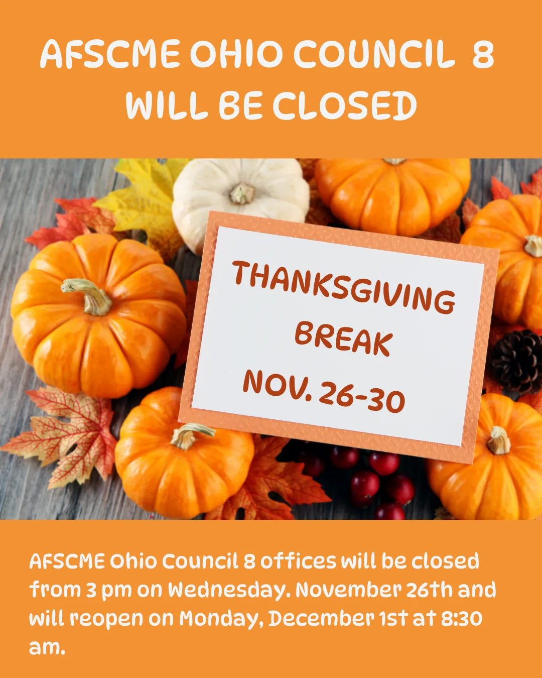 Thanksgiving Holiday 