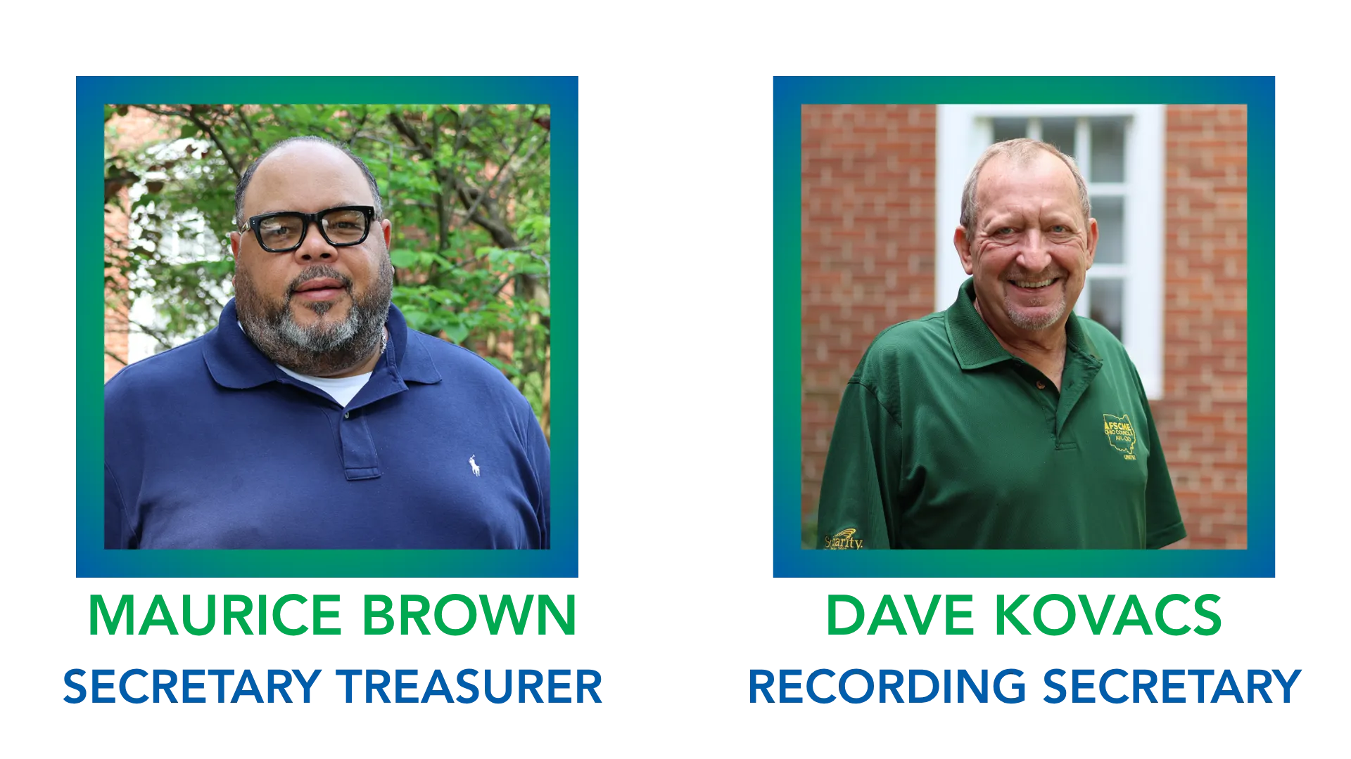 Photo of AFscme Ohio Council 8 Secretary-Treasurer and Recording Secretary