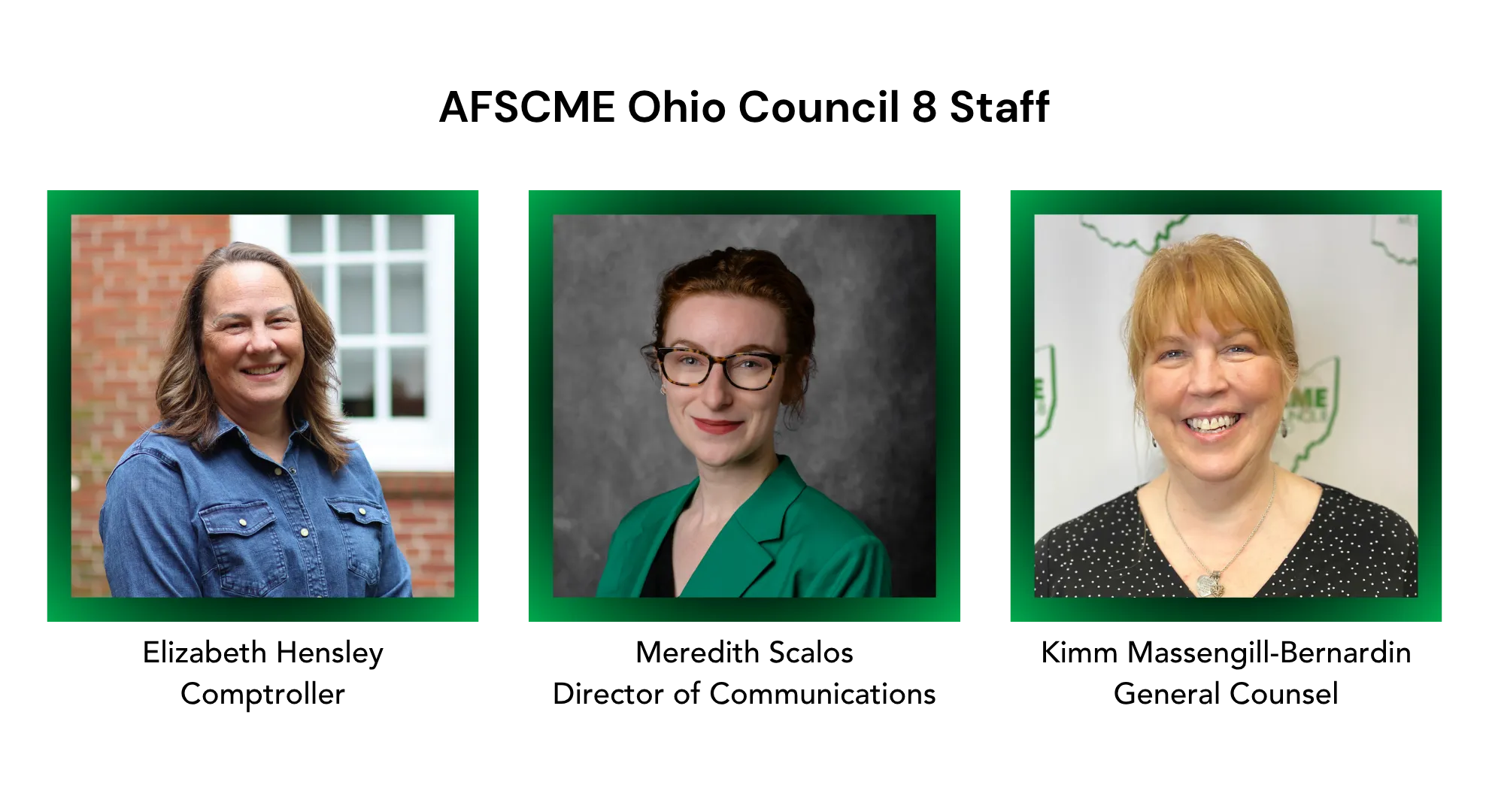 Photos of AFSCME Ohio Council 8 Senior Staff