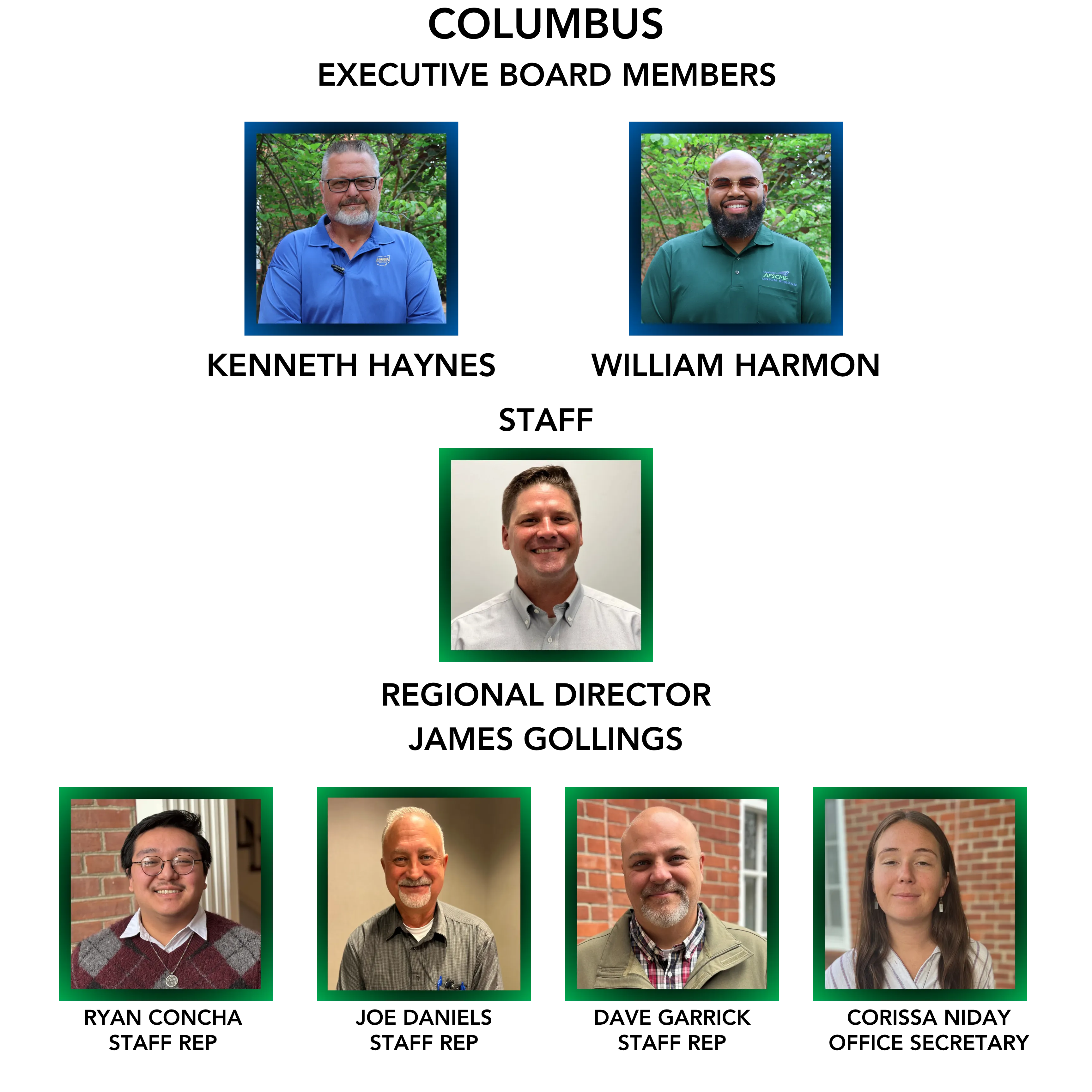 Photos of Columbus Region Executive Board and staff
