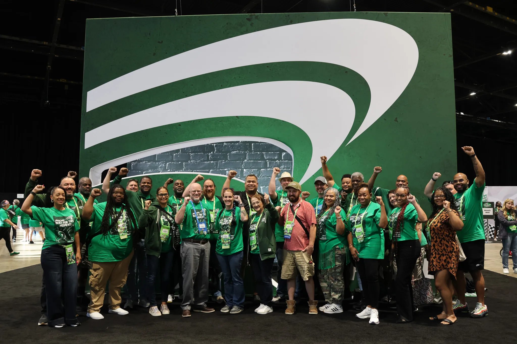 Photo of AFSCME Ohio Council 8 first time delegates to convention